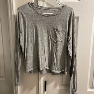 FREE W PURCHASE Cropped Pocket Tee - Long Sleeves - Everlane